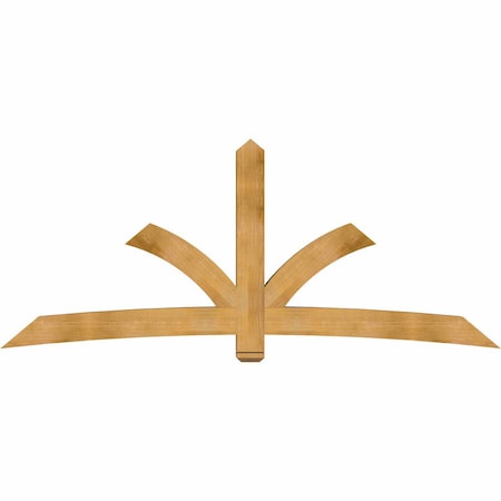 Ekena Millwork Davenport Rough Sawn Timber Gable Bracket, Western Red Cedar, 108"W x 45"H x 6"D x 6"F, 10/12 Pitch GBW108X45X0606DAV00RWR